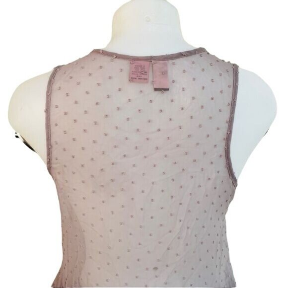 Love on a Hanger Lavender Purple Tank Camisole Mesh Top Size M - Picture 10 of 10